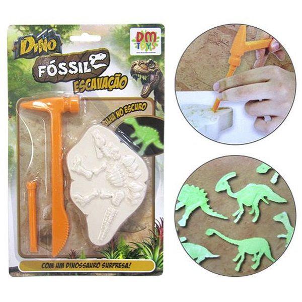 Imagem de Dino Fossil Escavaçao Brilha NO Escuro DM TOYS DMT5753