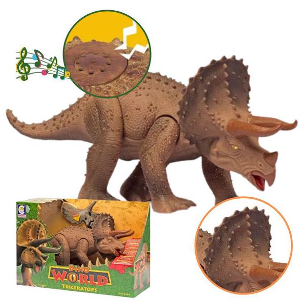 Imagem de Dino World Triceratops com som Cotiplás 2089