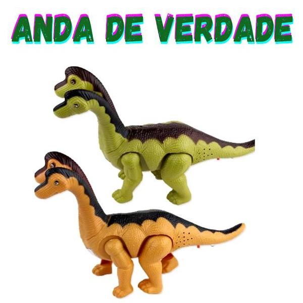 Imagem de Dinossauro 2 Cabeças Que Anda e Fala Com Luz Dino Camarasaurus