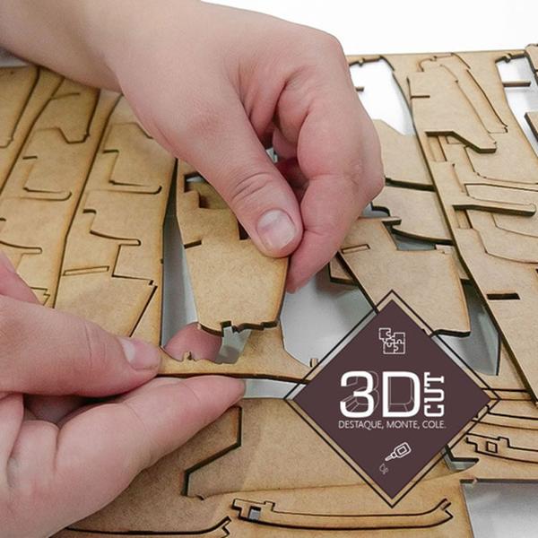 Imagem de Dinossauro Alossauro. Quebra Cabeça 3d. Em Mdf