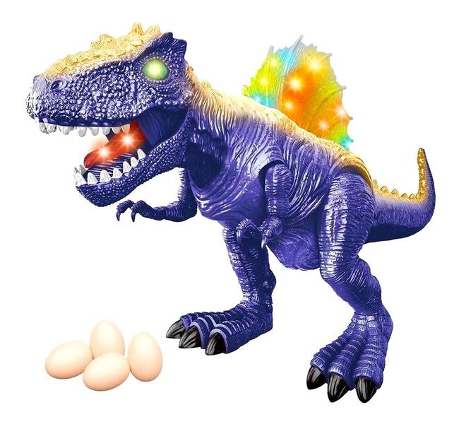 Imagem de Dinossauro Anda Bota Ovo Som Luz E Movimento - Dm Toys