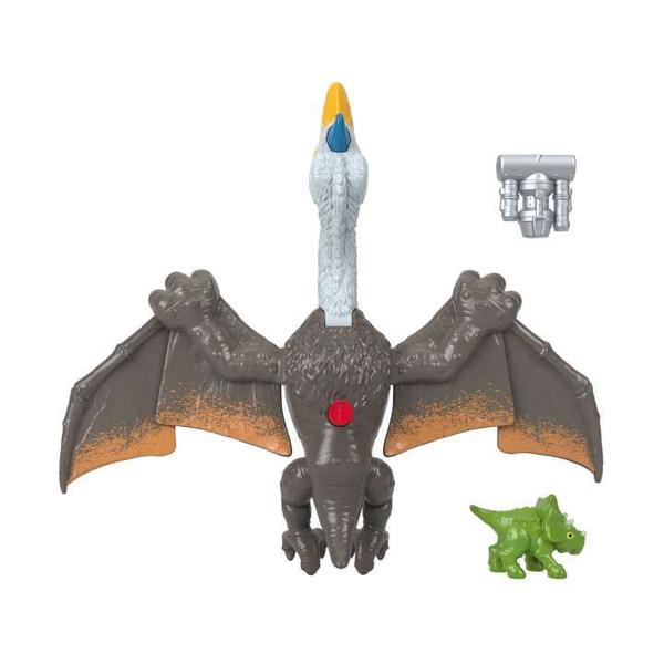 Imagem de Dinossauro Articulado com Mini Figura - Quetzalcoatlus Voador - Jurassic World - Imaginext - 24 cm - Fisher-Price