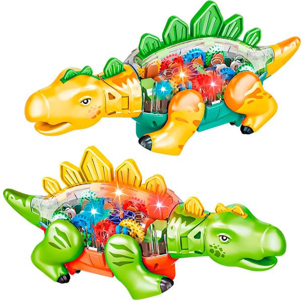 Imagem de Dinossauro Baby Musical Bate E Volta Com Som E Luzes 3d Dm Toys