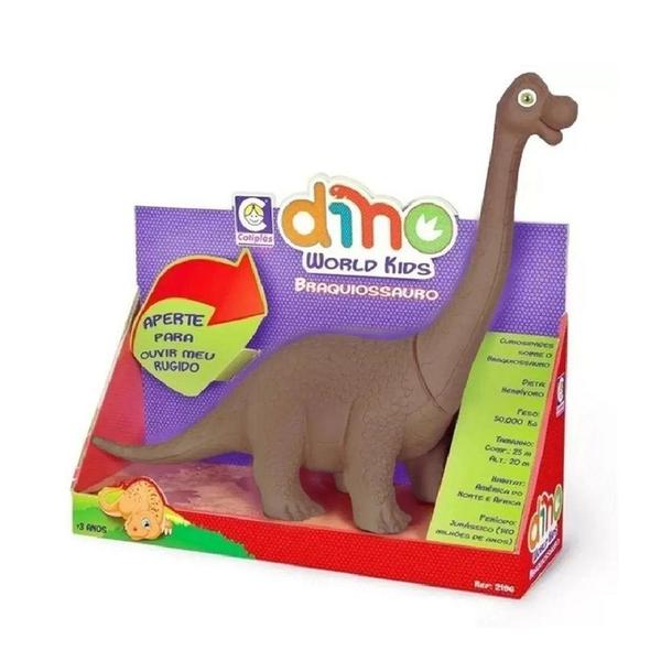 Imagem de Dinossauro Braquiossauro Dino World Kids com Som Cotiplás