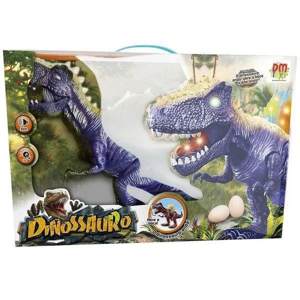 Imagem de Dinossauro com com Som e LUZ Roxo DM TOYS DMT5847