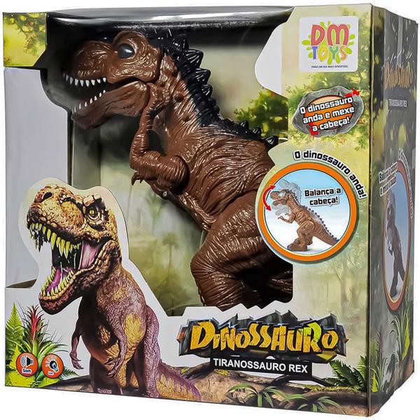 Imagem de Dinossauro Com Som Luz E Movimento Anda Tiranossauro - Dm Toys