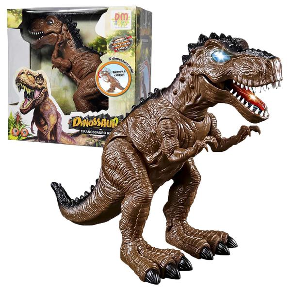 Imagem de Dinossauro Com Som Luz E Movimento Anda Tiranossauro - Dm Toys