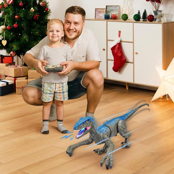 Imagem de Dinossauro CUKU Velociraptor de controle remoto com olho 3D para crianças