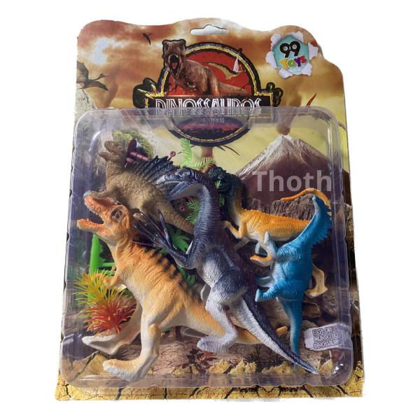 Imagem de Dinossauro De Brinquedo Kit 5 Peças Jurassic Dino