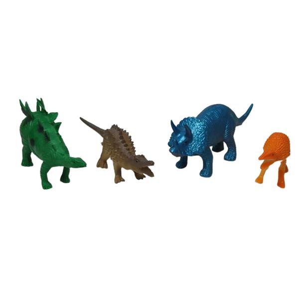 Imagem de Dinossauro De Brinquedo Kit Coleção 8 Peças De Borracha