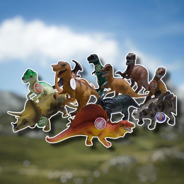 Imagem de Dinossauro De Brinquedo Kit Coleção Peças De Borracha DINO