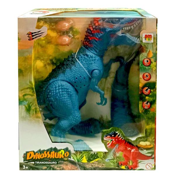 Imagem de Dinossauro de Brinquedo que Anda Faz Sons e Bota Ovo Verde