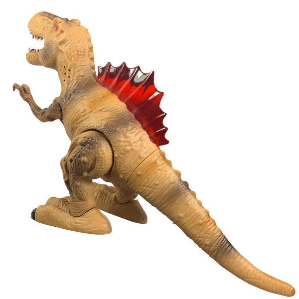 Imagem de Dinossauro de Brinquedo Tiranossauro Rex Anda Emite Som e Luz (Fumacinha)