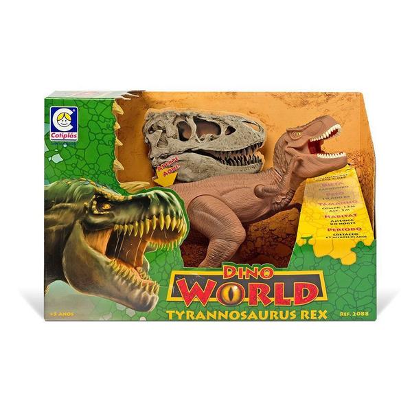 Imagem de Dinossauro De Brinquedo Tiranossauro Rex Articulado E Som Realista 42 cmDino World Cotiplás