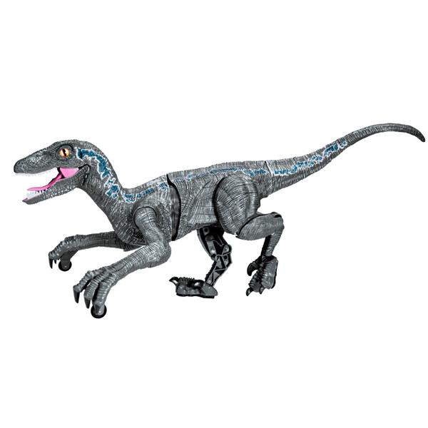 Imagem de Dinossauro De Controle Remoto Divertido Boneco Velociraptor Som Luz Movimento