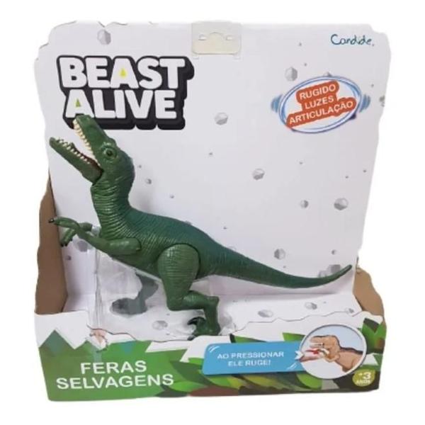 Imagem de Dinossauro Dragão Articulado Beast Alive Feras Selvagens Som de Rugido Luz nos Olhos