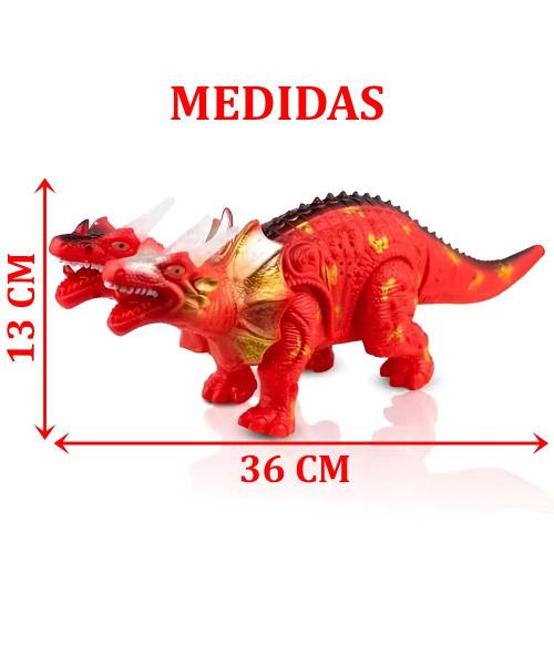 Imagem de Dinossauro Dragão Brinquedo Com 2 Cabeças Luzes LED Vermelho