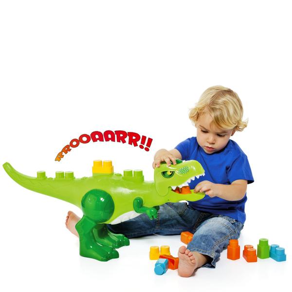 Imagem de Dinossauro Infantil Com 30 Blocos De Montar Dino Baby Land