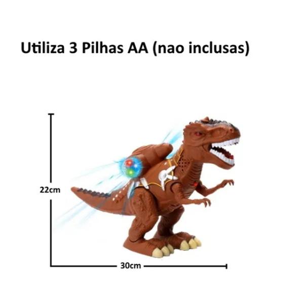 Imagem de Dinossauro Infantil Solta Fumaça Com Sons e Luzes ENIVO IMEDIATO