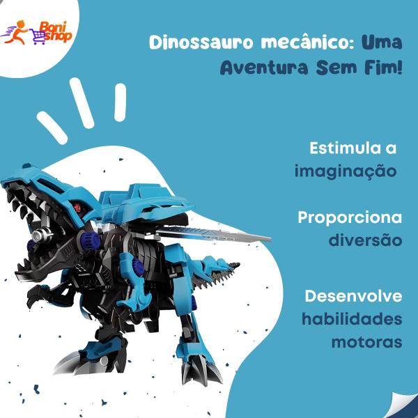 Imagem de  Dinossauro Mecânico Robotics De Montar Com Som E Luz