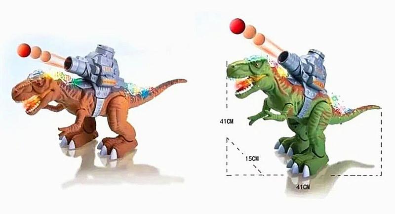 Imagem de Dinossauro Musical de Brinquedo Lança Bolas com Som e luzes