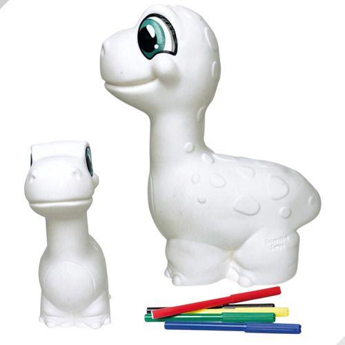 Imagem de Dinossauro Para Pintar Colorir Canetinhas Brinquedo Infantil