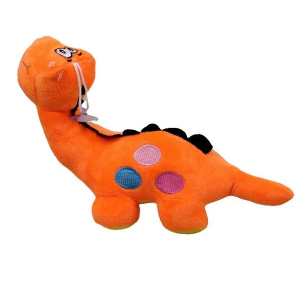 Imagem de Dinossauro Pelúcia Laranja 26 Cm Comprimento