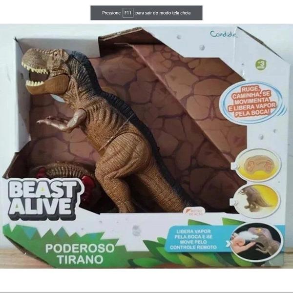 Imagem de Dinossauro poderoso tirano - fumaca - radio controlavel r.1130 candide