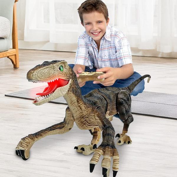 Imagem de Dinossauro Recarregável Velociraptor C/ Controle remoto 5 Canais Luz e Som