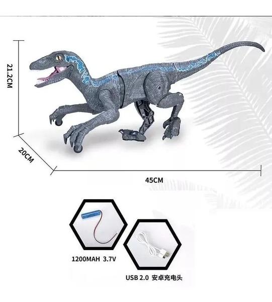 Imagem de Dinossauro Recarregável Velociraptor Controle Remoto Luz Som