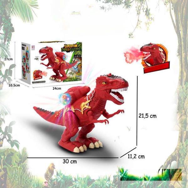 Imagem de Dinossauro Rex com Luzes e Som: Brinquedo Grande que Anda e Emite Ovos com Fumaça