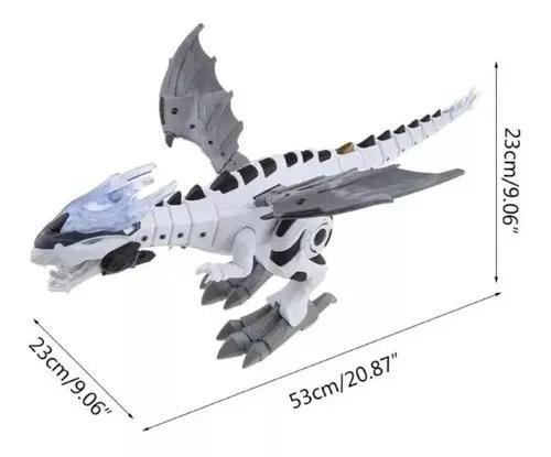 Imagem de Dinossauro Robô com asas solta fumaça com luz e som Variado