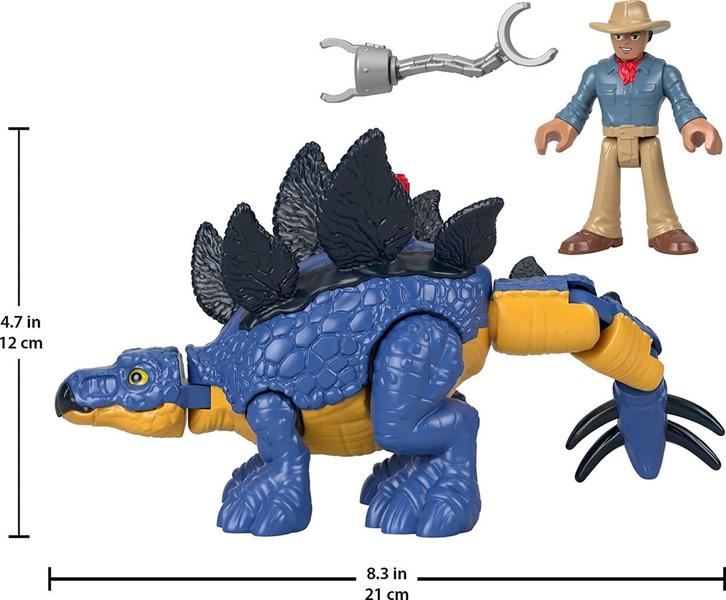 Imagem de Dinossauro Stegosaurus e Dr Grant Jurassic World - Mattel