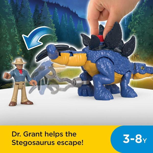 Imagem de Dinossauro Stegosaurus E Dr Grant Jurassic World - Mattel