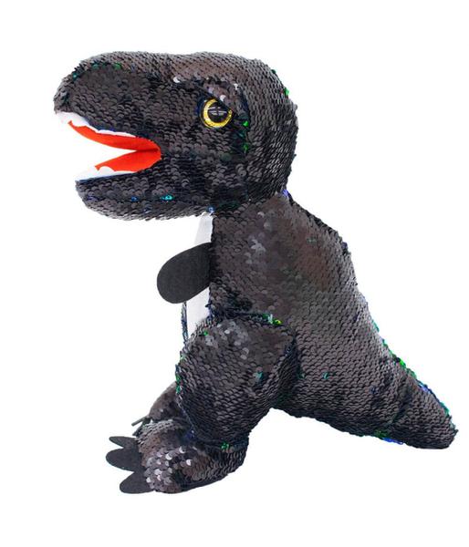 Imagem de Dinossauro Tiranossauro Rex Lantejoulas 30cm - Pelúcia