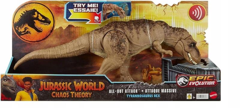 Imagem de Dinossauro Tiranossauro Rex - T-Rex Ataque Massivo c/ Som - Jurassic World - Mattel