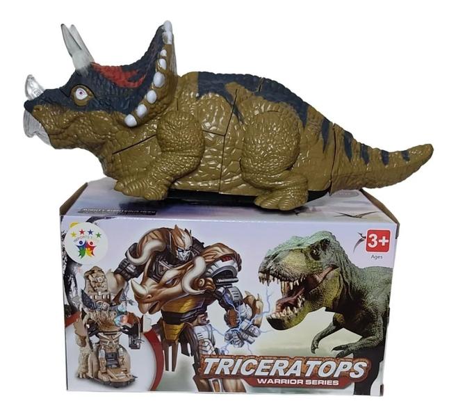 Imagem de Dinossauro Transformes Bate E Volta Com Luz E Som Triceratops