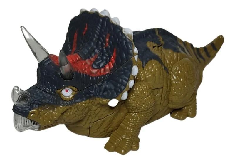 Imagem de Dinossauro Transformes Bate E Volta Com Luz E Som Triceratops