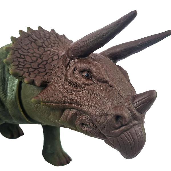 Imagem de Dinossauro Triceratops Brinquedo Grande 36 Cm Vinil Macio - Bee Toys