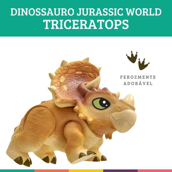 Imagem de Dinossauro Triceratops Jurassic World Vinil Original Pupee