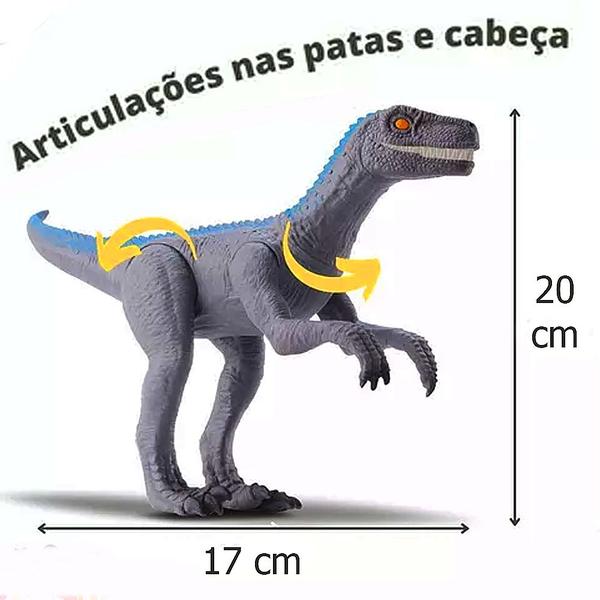 Imagem de Dinossauro Velociraptor 20cm Brinquedo Articulado Em Vinil