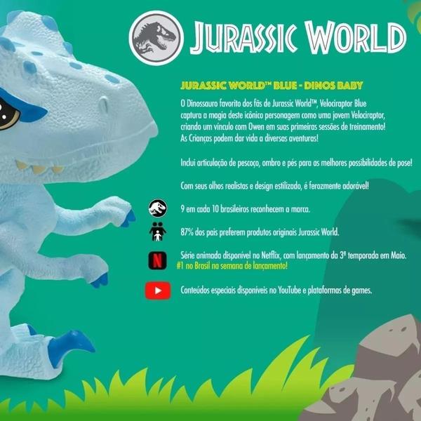 Imagem de Dinossauro Velociraptor Blue Baby Dinos Jurassic World Pupee