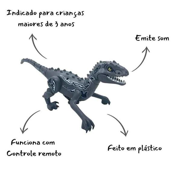 Imagem de Dinossauro Velociraptor com controle Zippy Toys RB2388