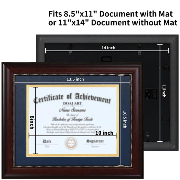 Imagem de Diploma Frame DOAI ART Classic Mahogany 21x29,7 cm Conjunto de 2