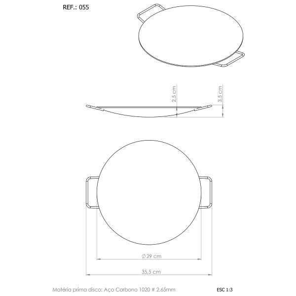 Imagem de Disco 29cm Em Aço Carbono Lixado Zincado 055 Papaléguas