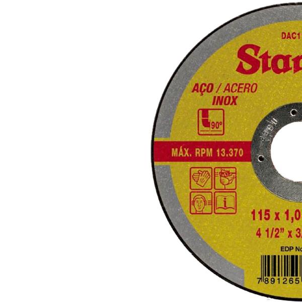 Imagem de Disco Abrasivo de Corte 115mm DAC11514 com 05 pçs  Starrett