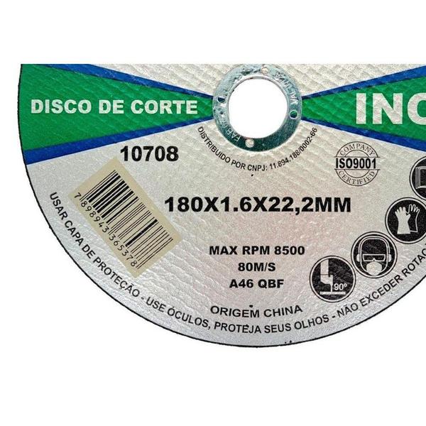 Imagem de Disco Aco Inox Melfi 180Mmx1,6Mmx22,2Mm - 10708