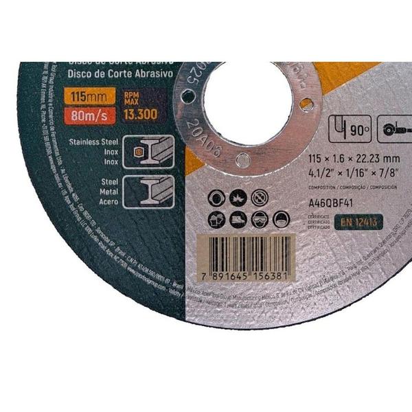 Imagem de Disco Aco Inox Sata 110Mm X 1,6Mm X 22,23Mm - St55053G