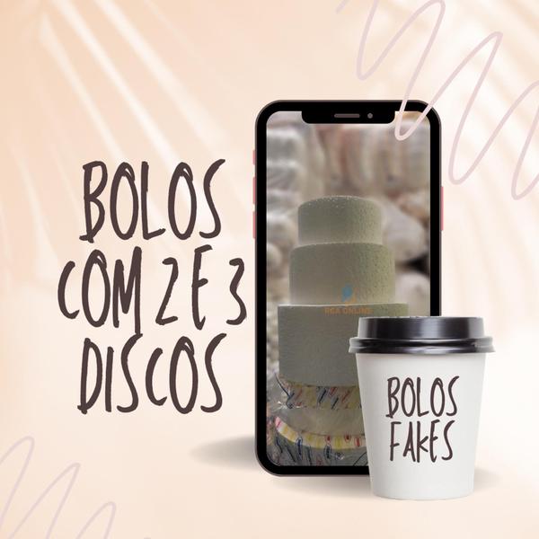 Imagem de Disco Base EPS P/ Bolo Fake Cenográfico Para Casamentos Festas 8cm Altura Vários Tamanhos