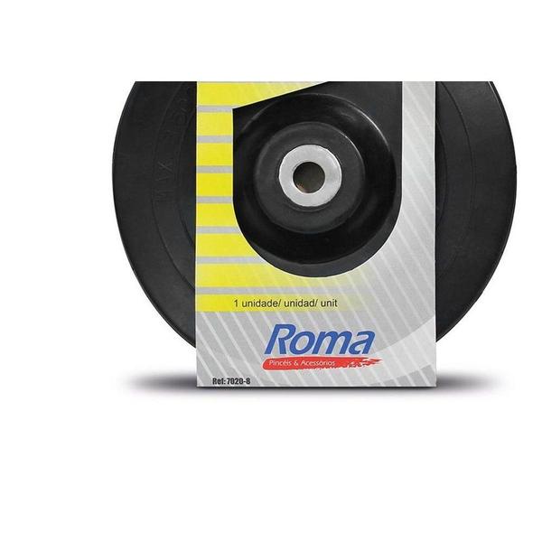 Imagem de Disco Borracha Roma 7'' Para Esmerilhadeira Furo 5/8''  7020 8